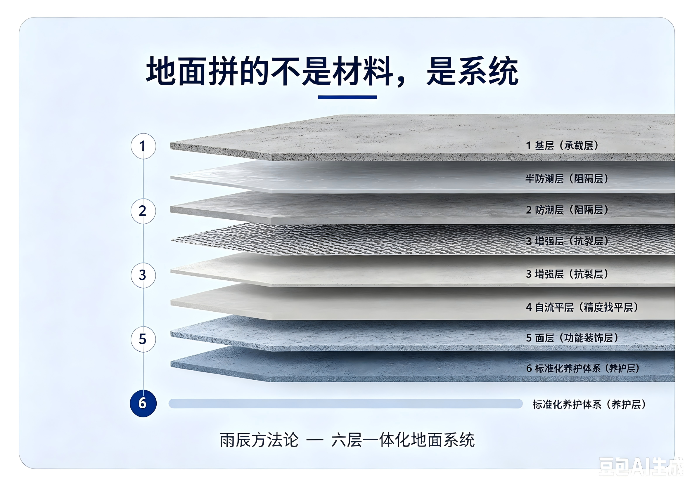 雨辰建材-五层一体化地面系统